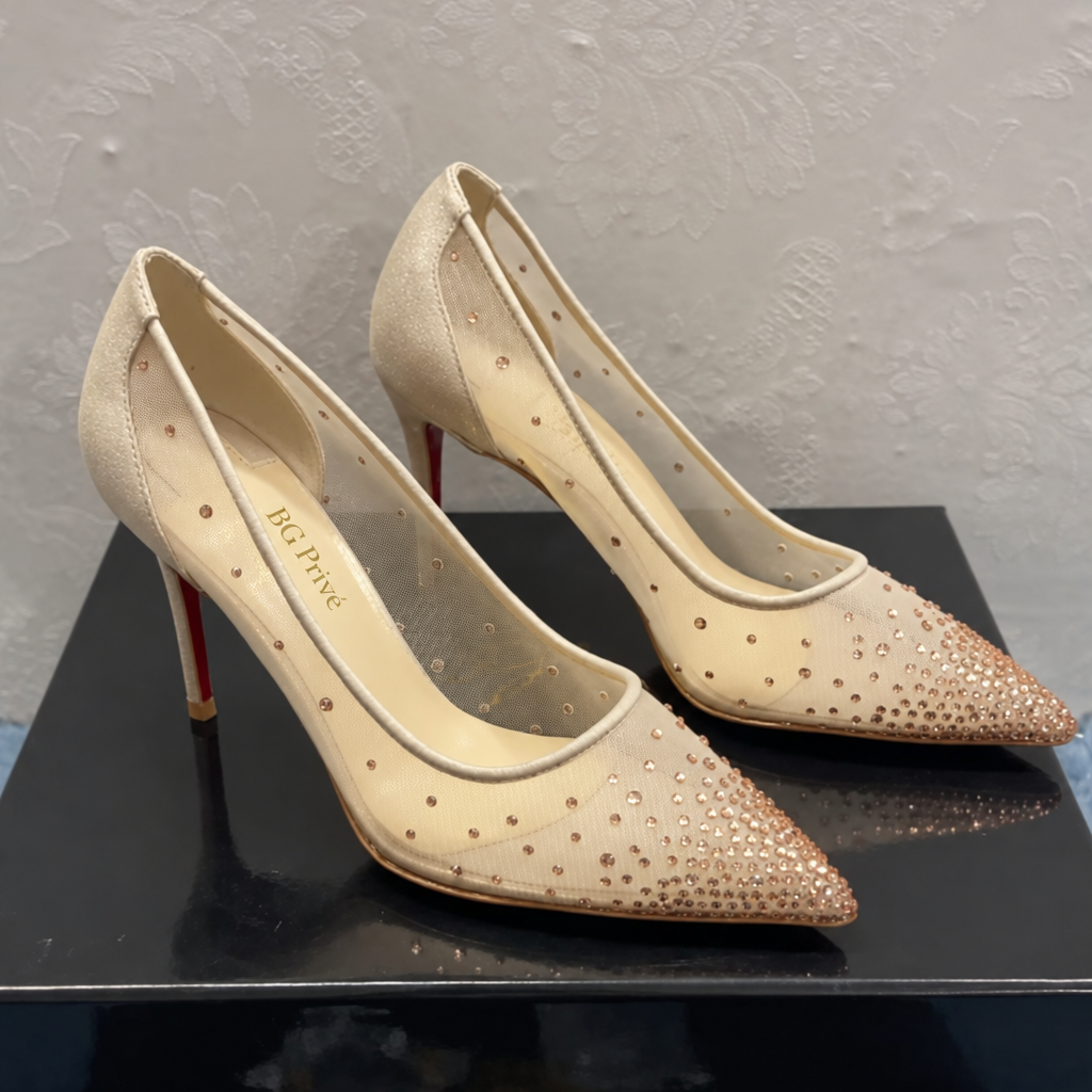 Christian Louboutin Follies Strass pumps - Light Silk 85 mm