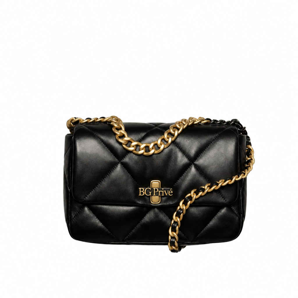 19 Handbag in Black Shiny Lambskin