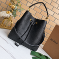 NeoNoe MM Black Monogram Empreinte Bucket Bag
