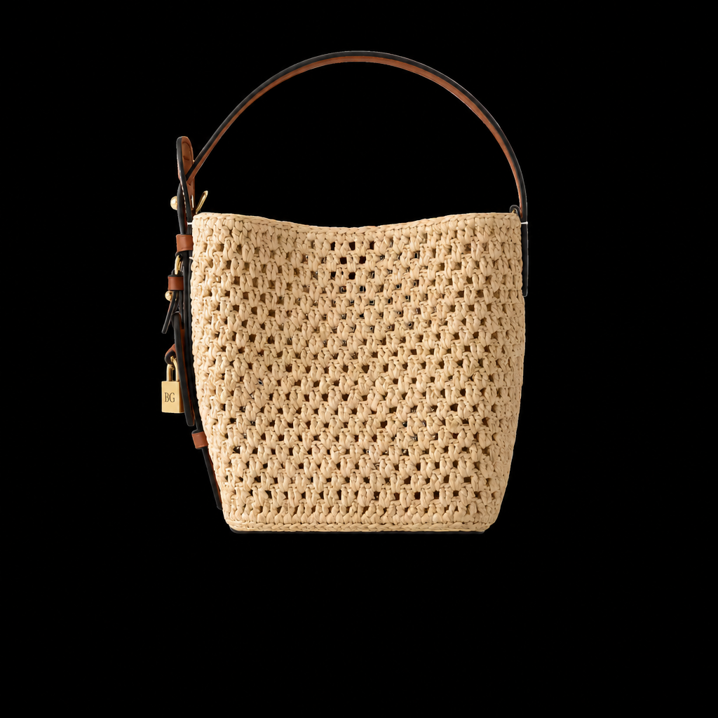 All In BB Raffia Bucket Bag M14217