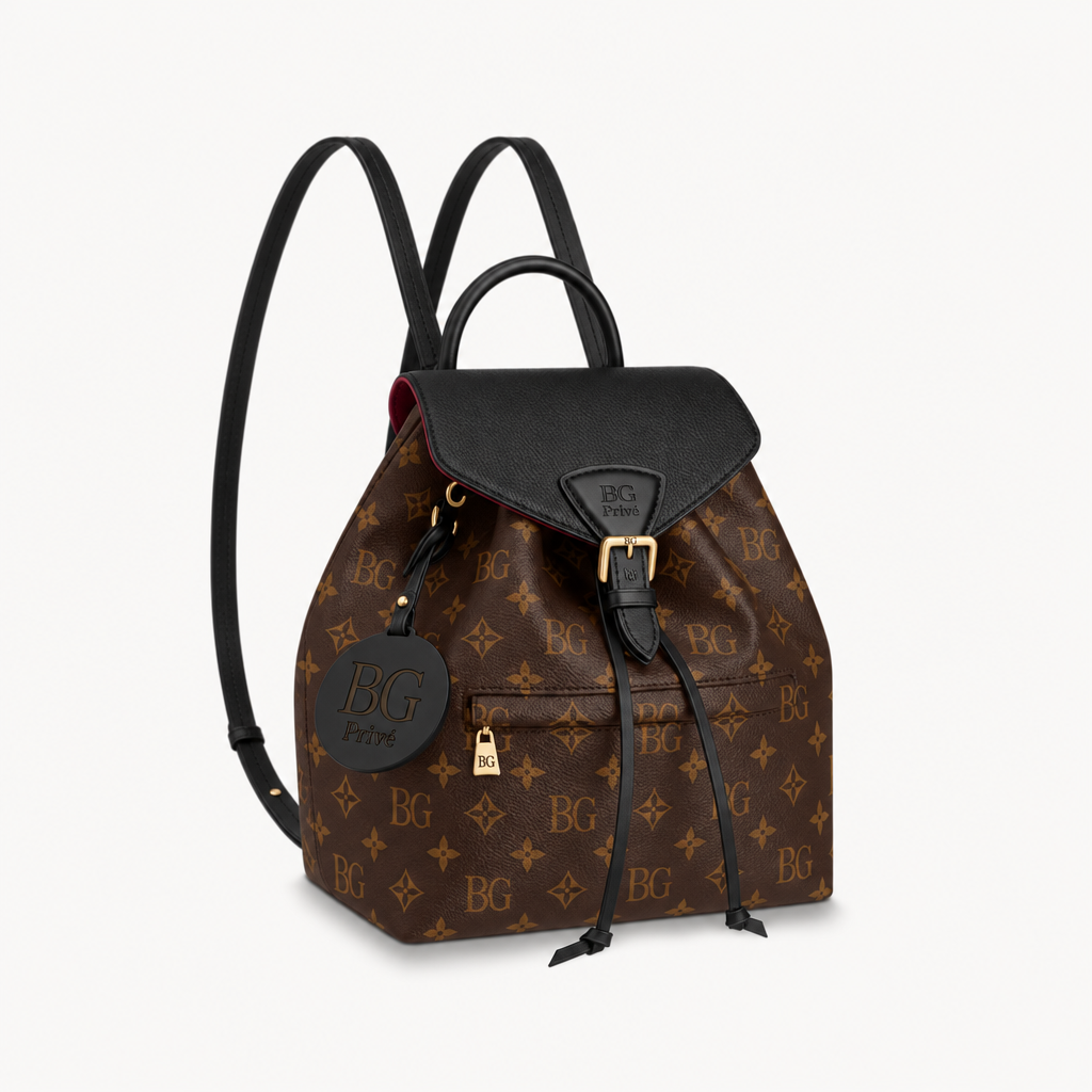 Montsouris BB Backpack in Monogram Canvas and Black Leather