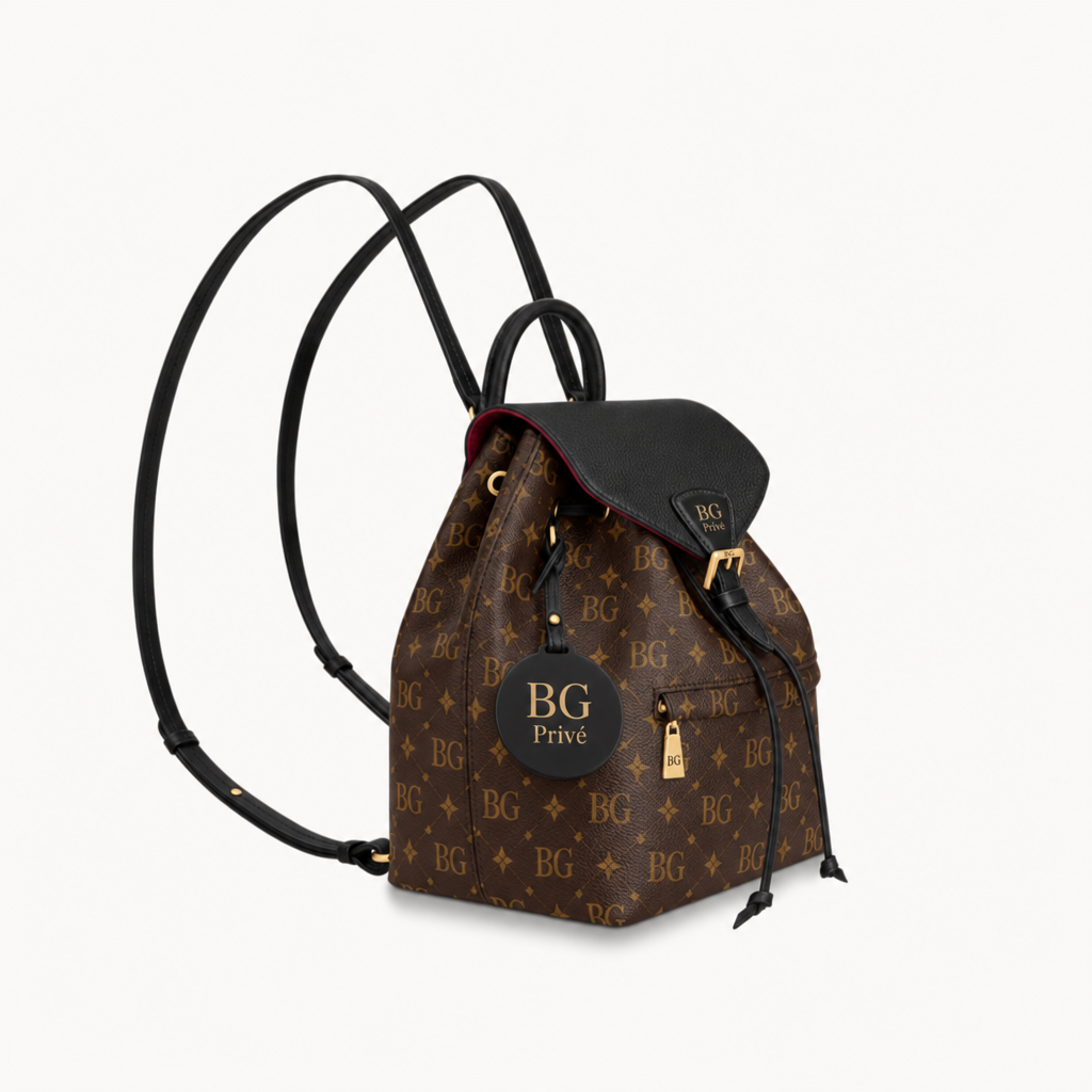 Montsouris BB Backpack in Monogram Canvas and Black Leather