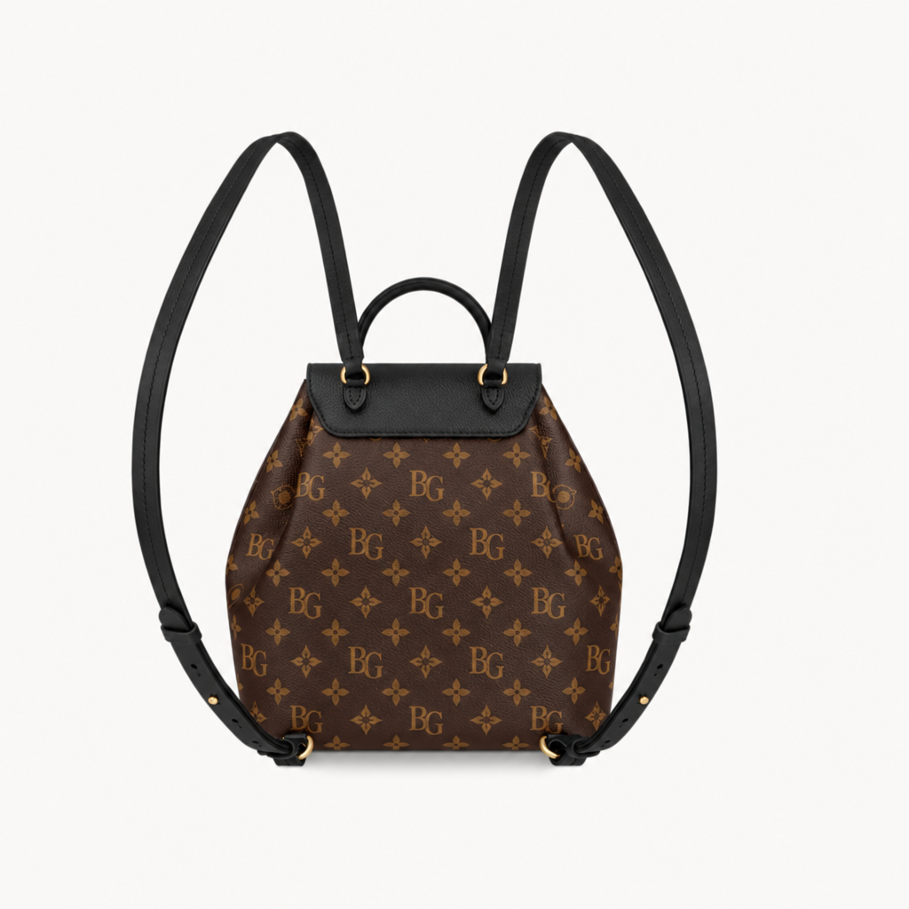 Montsouris BB Backpack in Monogram Canvas and Black Leather