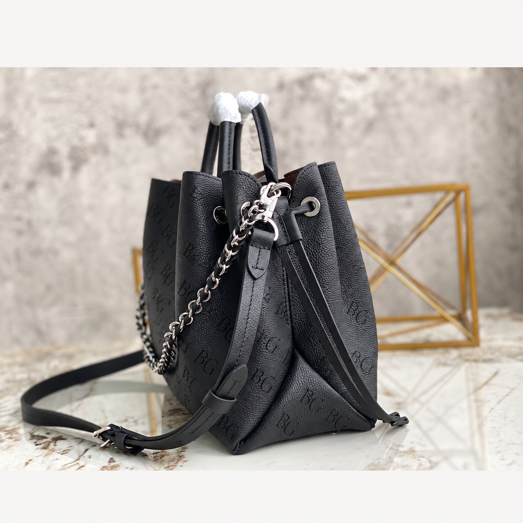 Bella Tote in Black Mahina Leather
