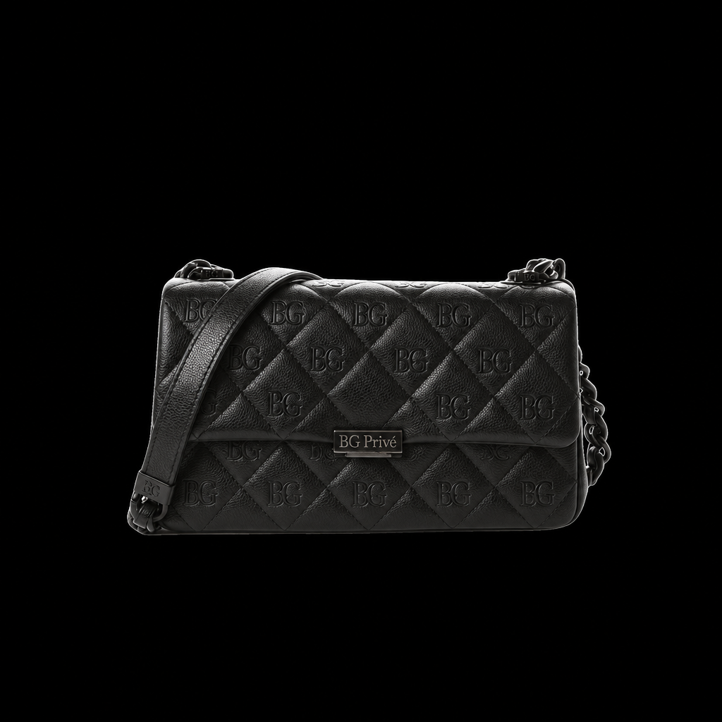 Small My Everything Flap Bag in Black Grained Calfskin