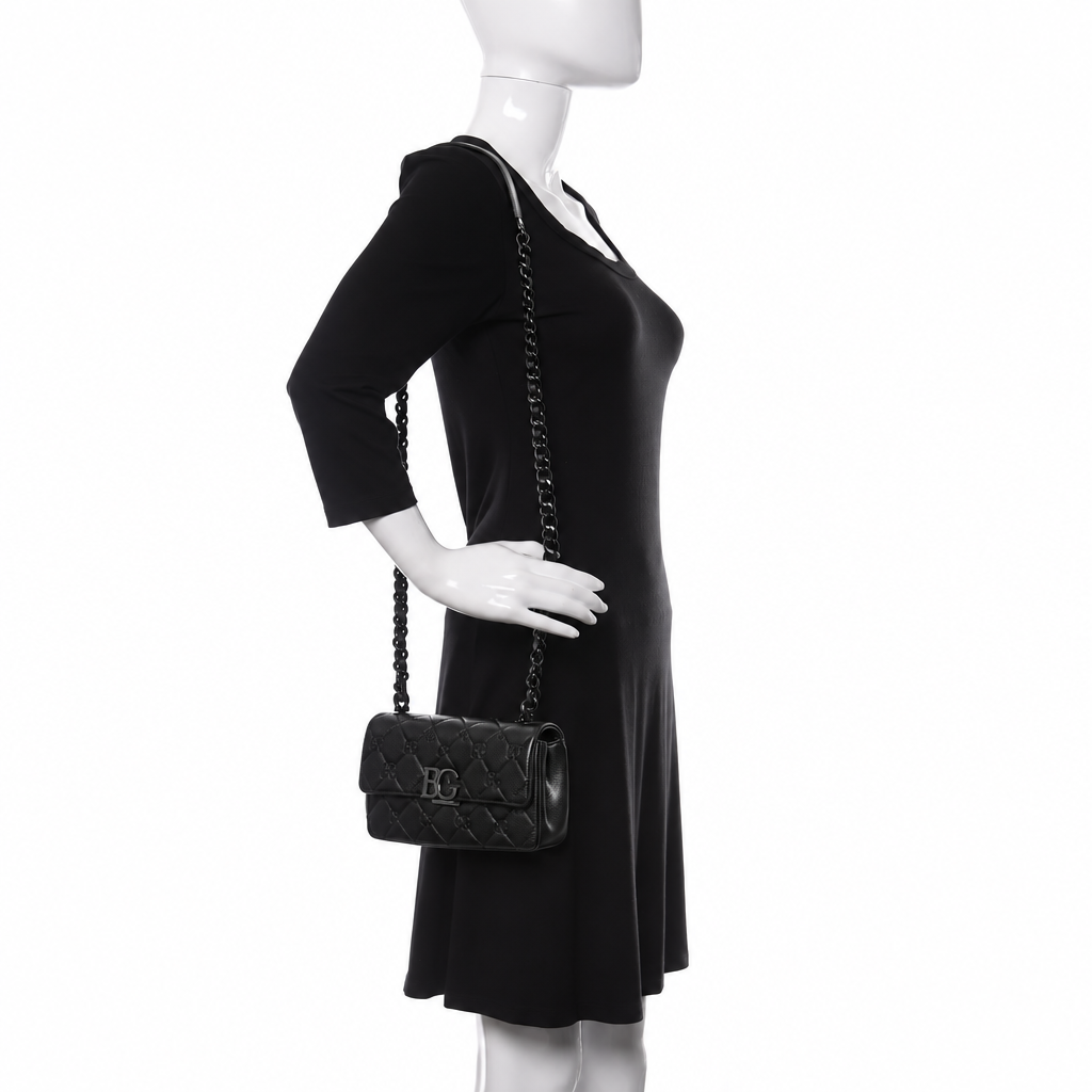 Small My Everything Flap Bag in Black Grained Calfskin