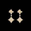 Flower Earrings – Monogram Flower Pavé Drop Pair