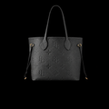 Neverfull MM Tote Bag in Black Monogram Empreinte Leather
