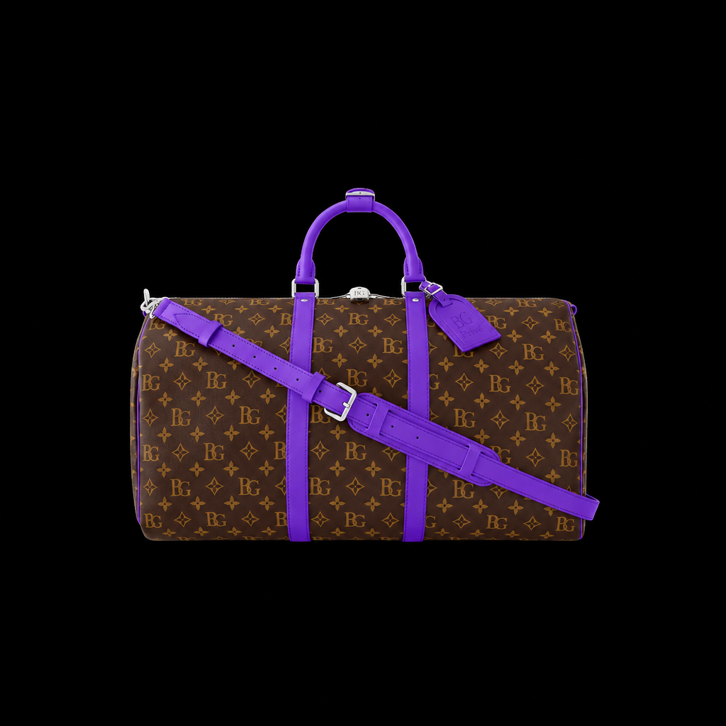 Keepall 50 Bandoulière Colormania in Violet Foncé M46775