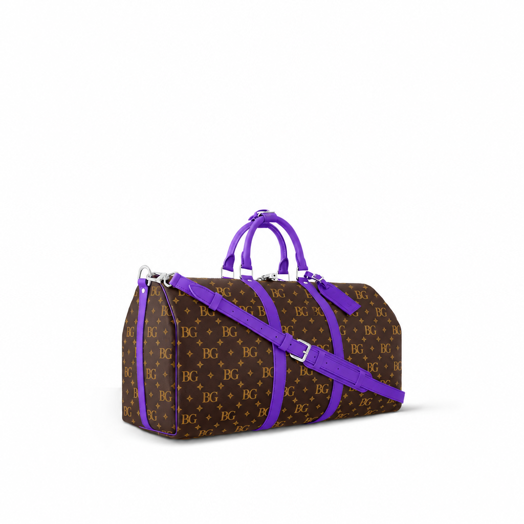 Keepall 50 Bandoulière Colormania in Violet Foncé M46775