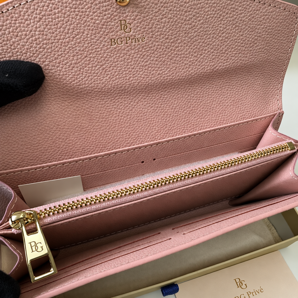 Sarah Wallet NM in Monogram Empreinte Rose Ballerine