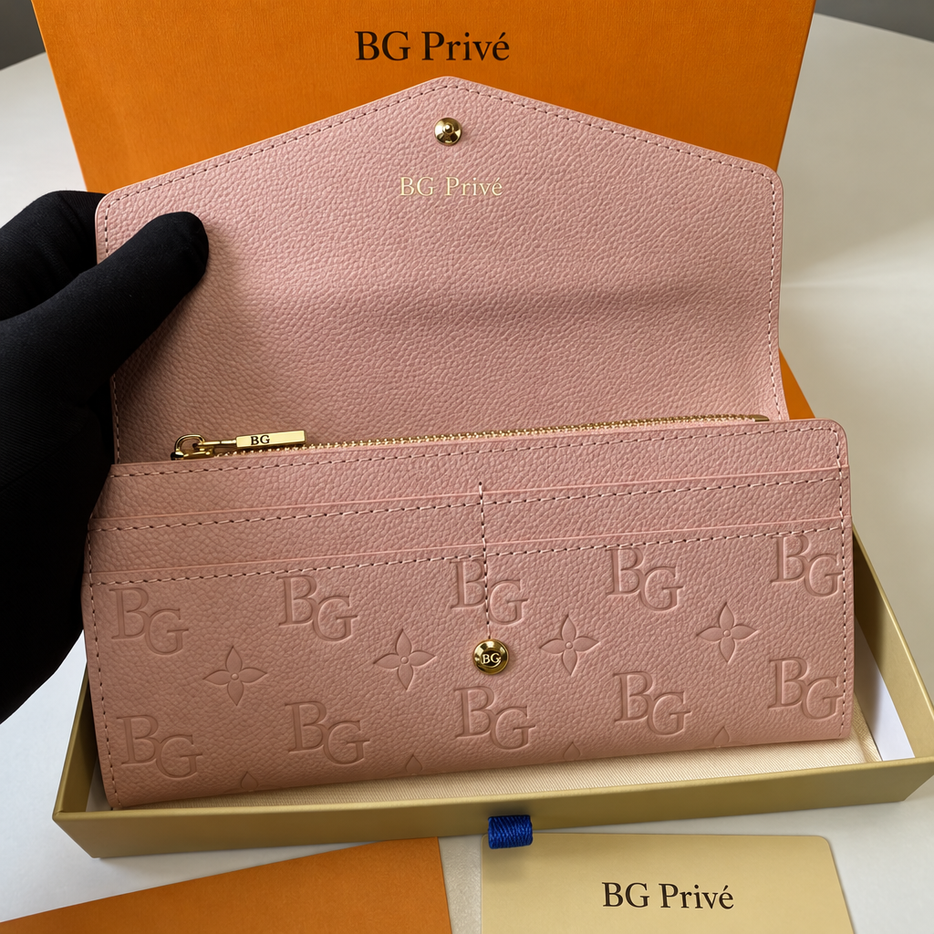 Sarah Wallet NM in Monogram Empreinte Rose Ballerine