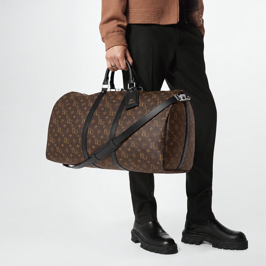 Keepall 55 Bandoulière in Monogram Macassar
