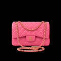 Jumbo Classic Flap Bag Large in Bright Pink Leather