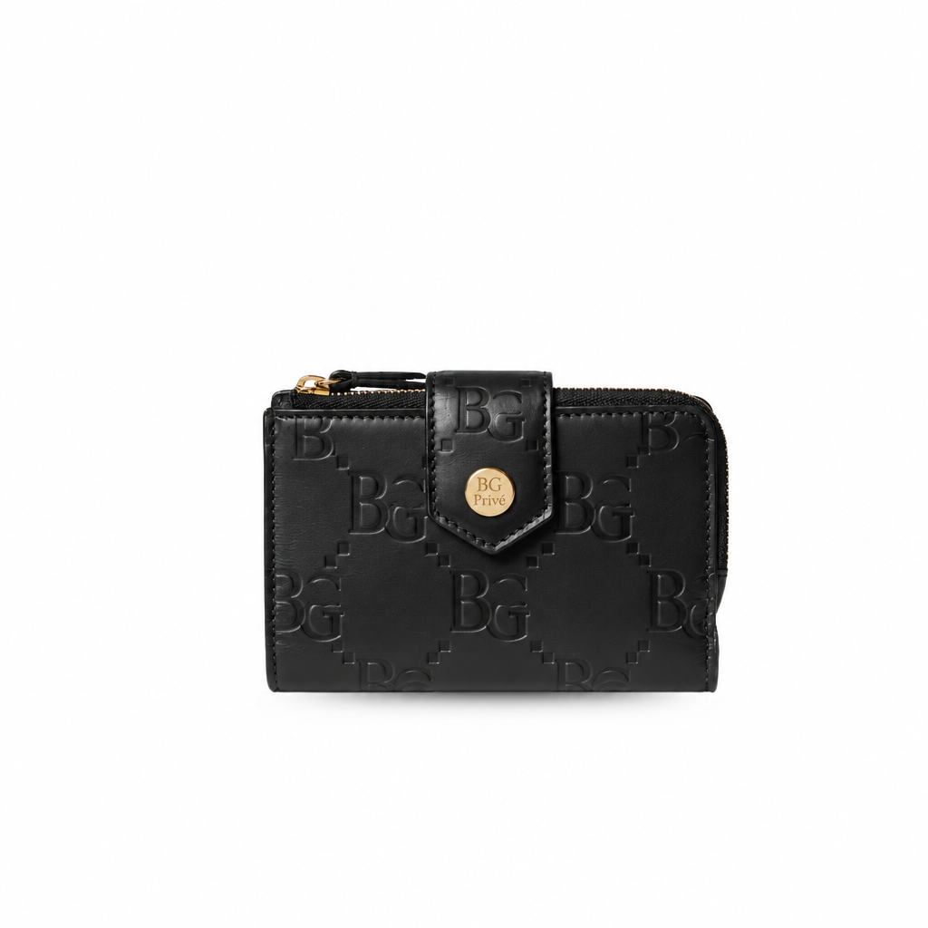 Microguccissima Zip-Around Small Wallet in Black