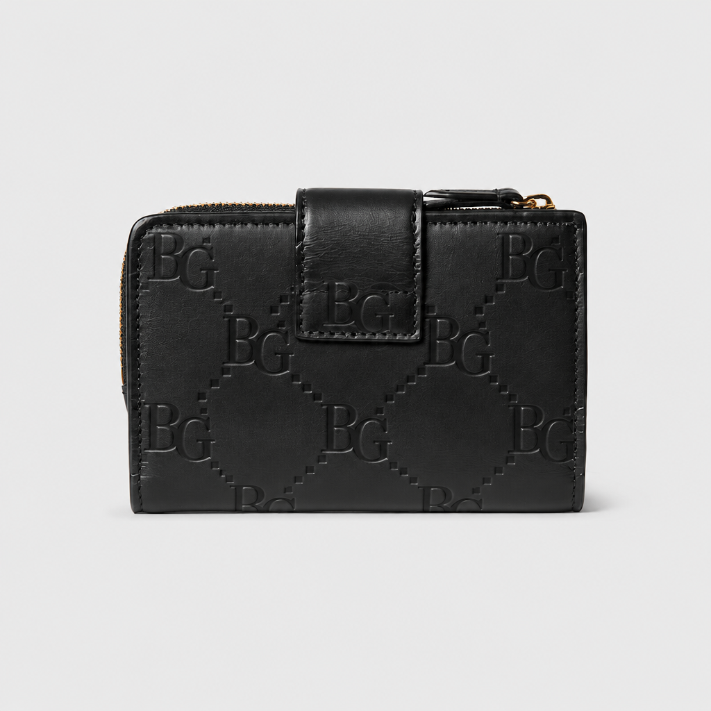 Microguccissima Zip-Around Small Wallet in Black