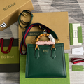 Diana Medium Tote Bag in Green Leather