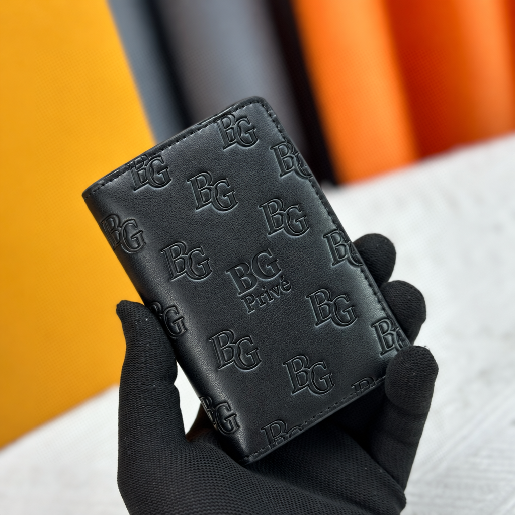 Pocket Organizer in Black Monogram Shadow Calf Leather