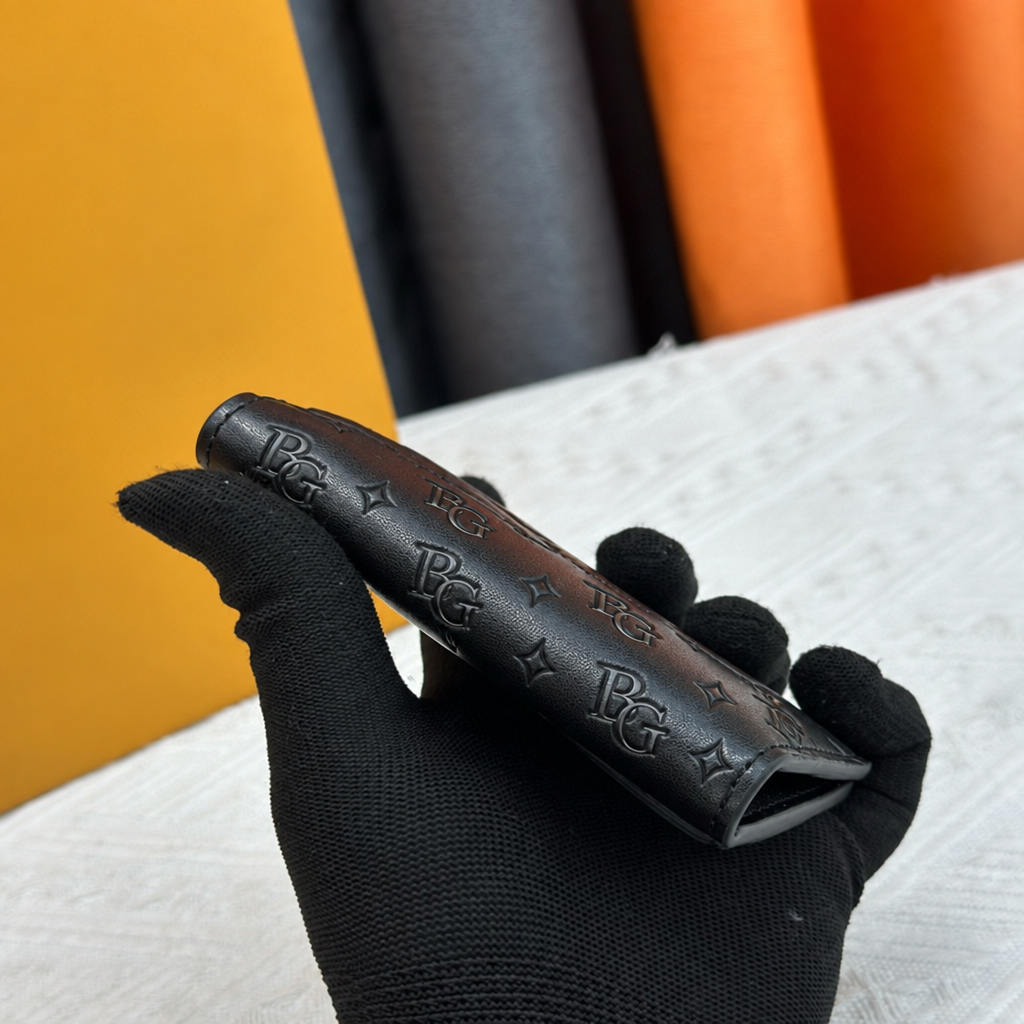 Pocket Organizer in Black Monogram Shadow Calf Leather