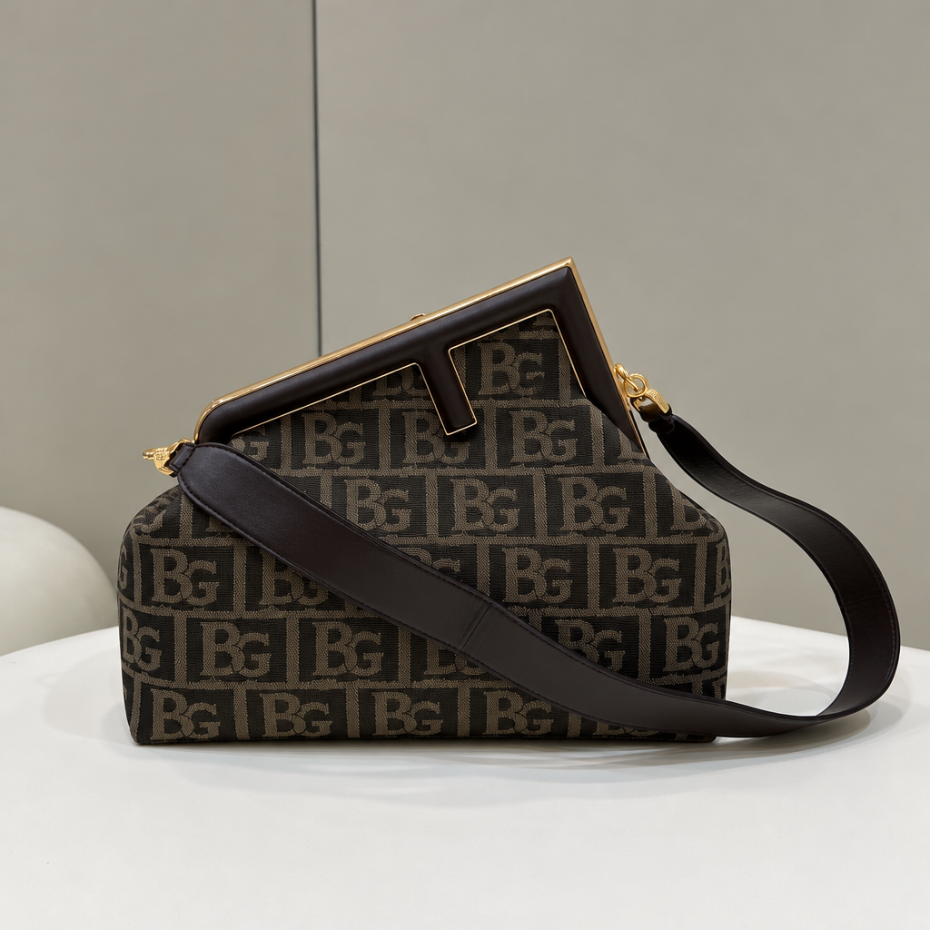 First Midi Jacquard Fabric Bag