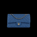 Classic Flap Medium 11.12 Handbag in Blue Leather