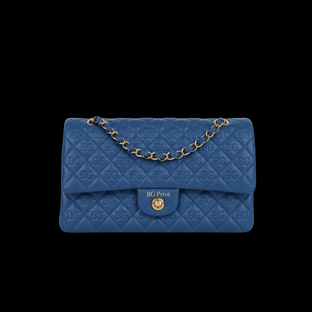 Classic Flap Medium 11.12 Handbag in Blue Leather