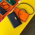 Kelly Classique To Go Wallet in Dark Navy Epsom Calfskin