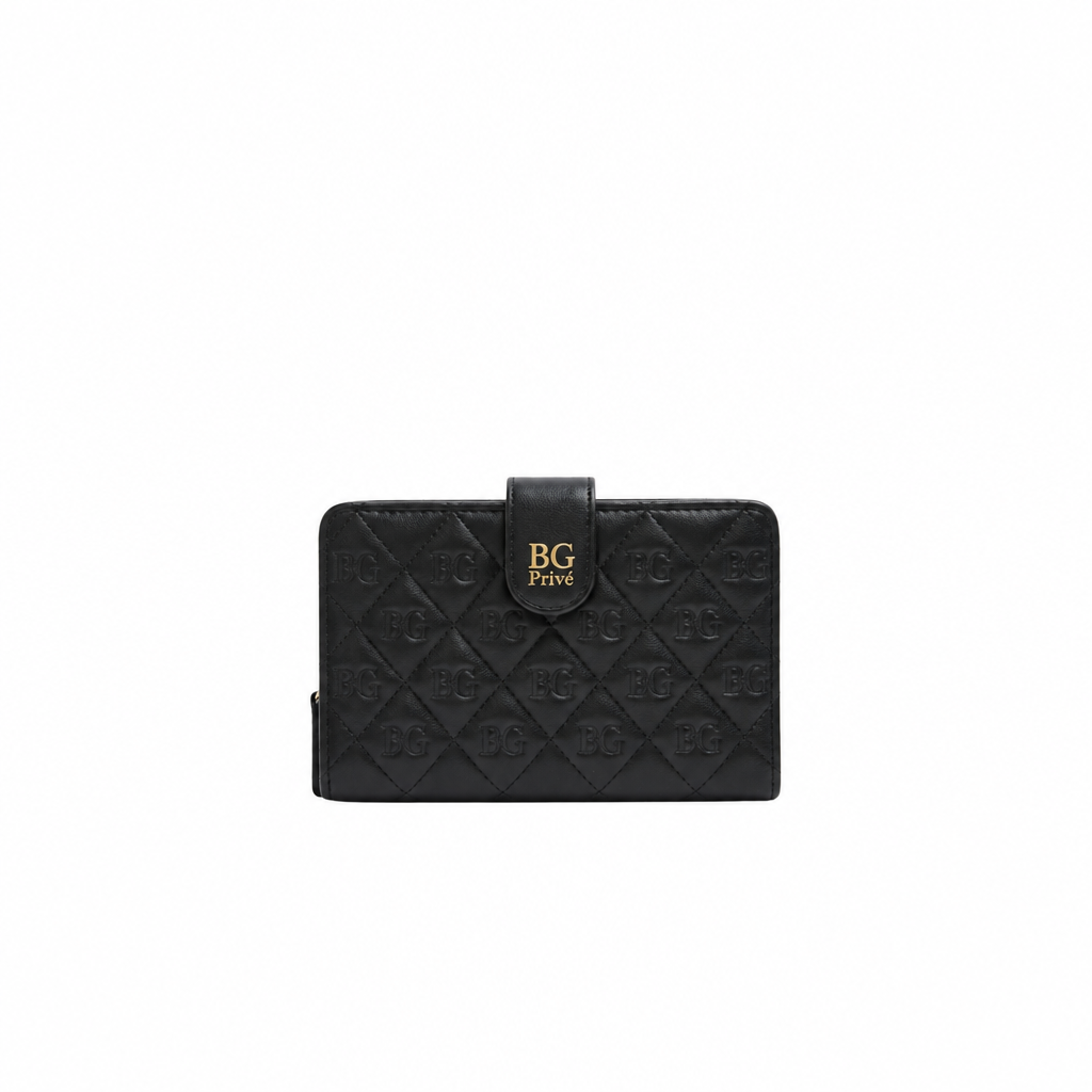 Matelassé Bifold Wallet A48667 in Black