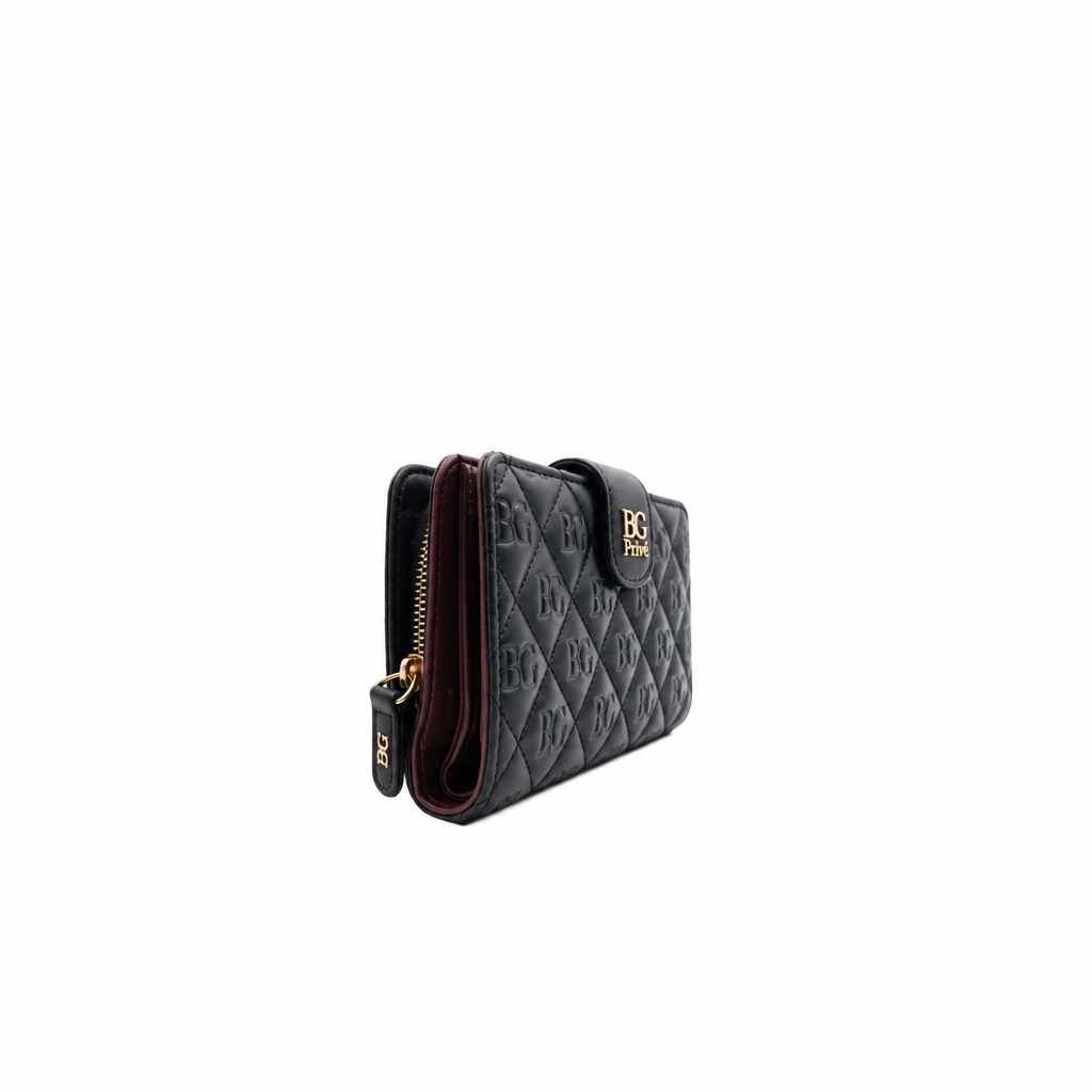 Matelassé Bifold Wallet A48667 in Black