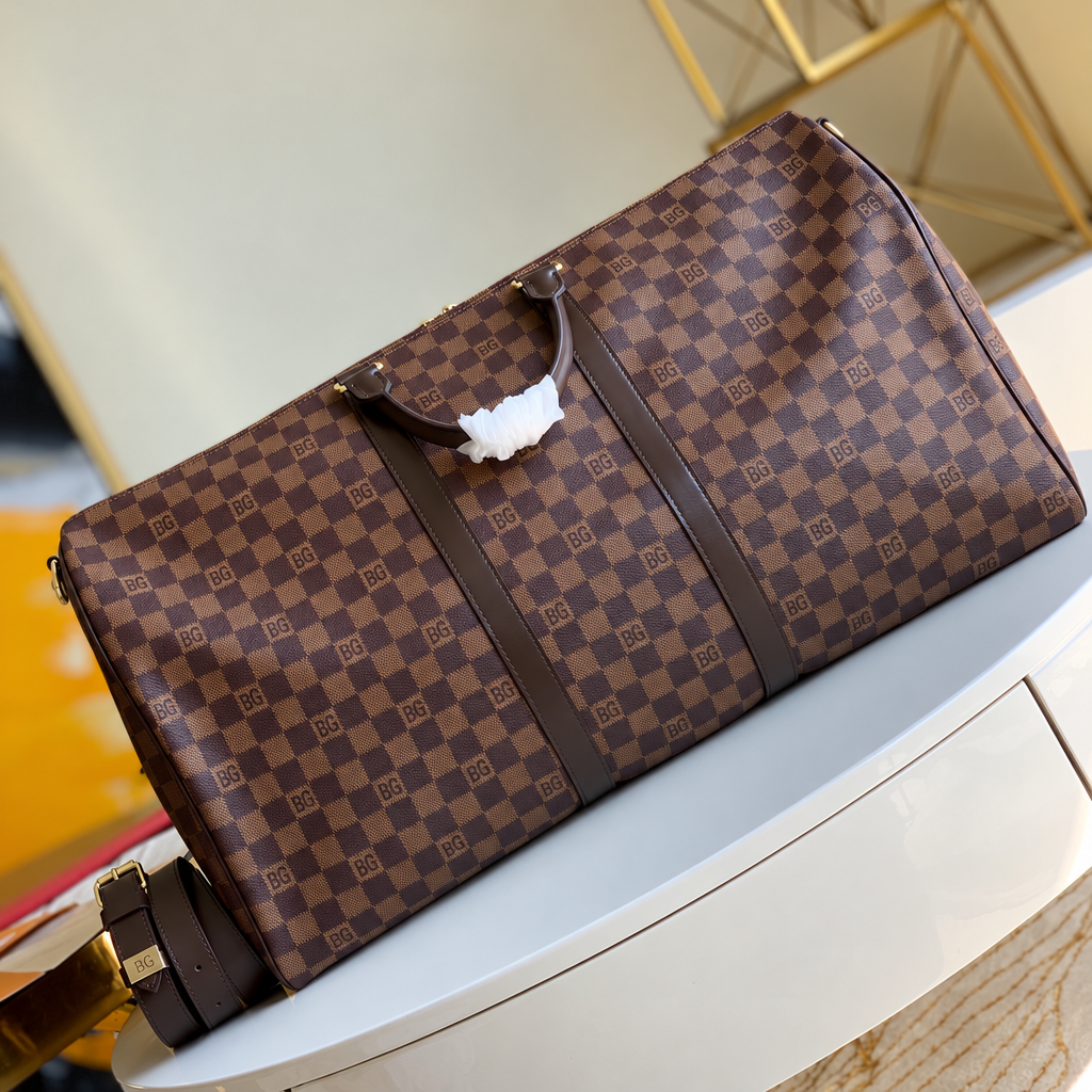 Keepall 55 Bandoulière Damier Ebene