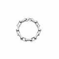 Monogram Chain Bracelet Silver Tone