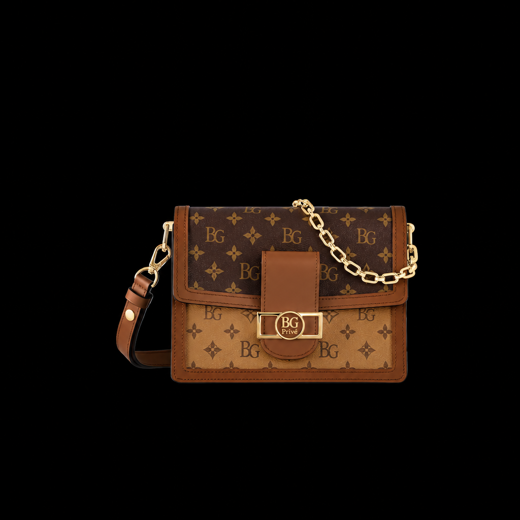 Dauphine MM Bag in Monogram and Monogram Reverse Canvas