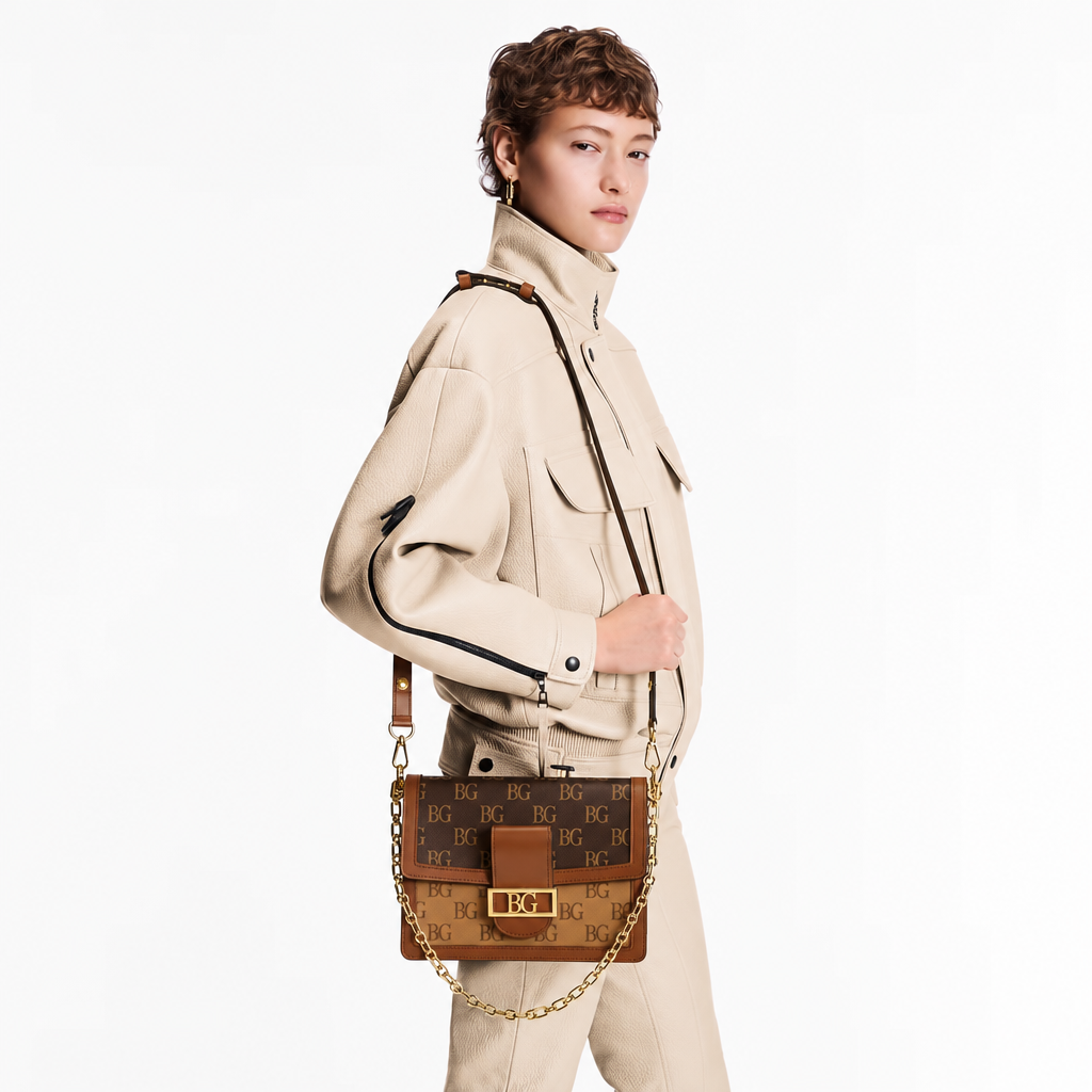 Dauphine MM Bag in Monogram and Monogram Reverse Canvas