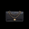 Classic Flap Medium Chevron Double Flap Shoulder Bag