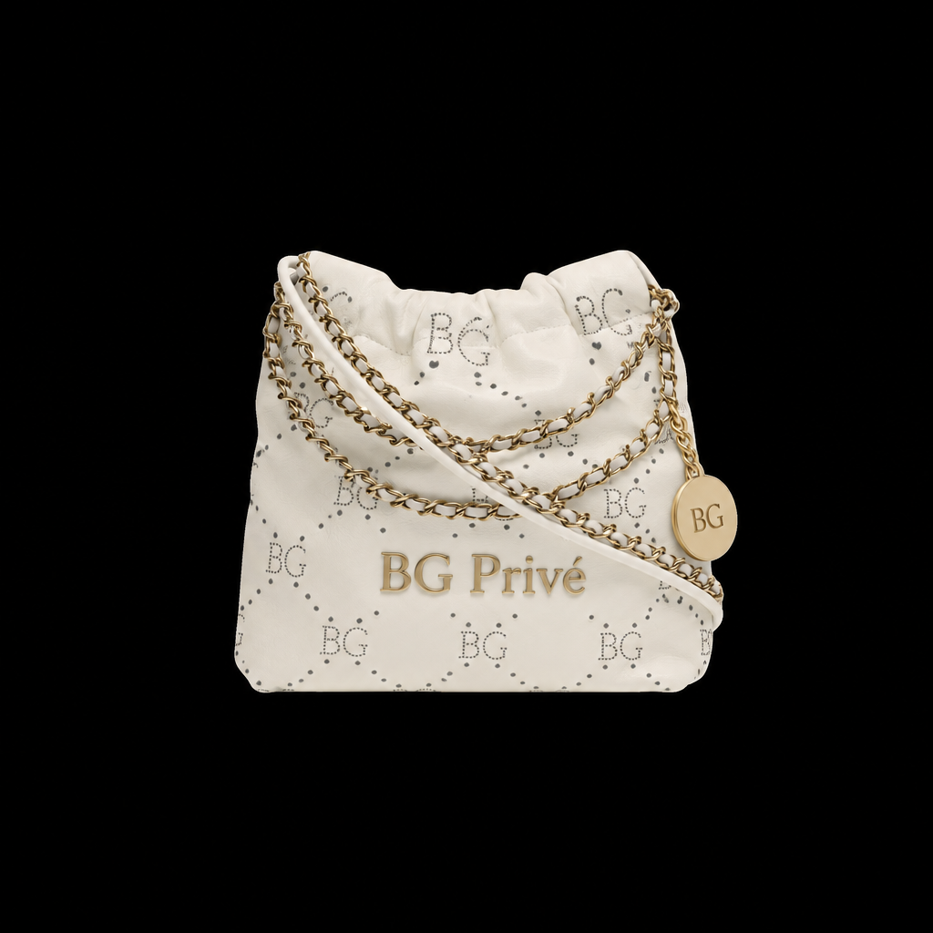 22 Mini Handbag with Eyelet Embroidery - White