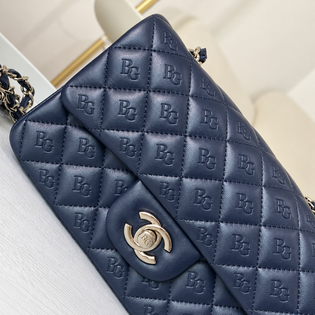 Mini Classic Flap Bag in Navy Blue
