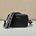 Medium Leather Crossbody Bag in Black