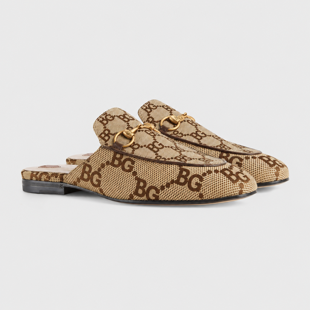 Women's Jumbo Princetown Slipper – Camel and Ebony