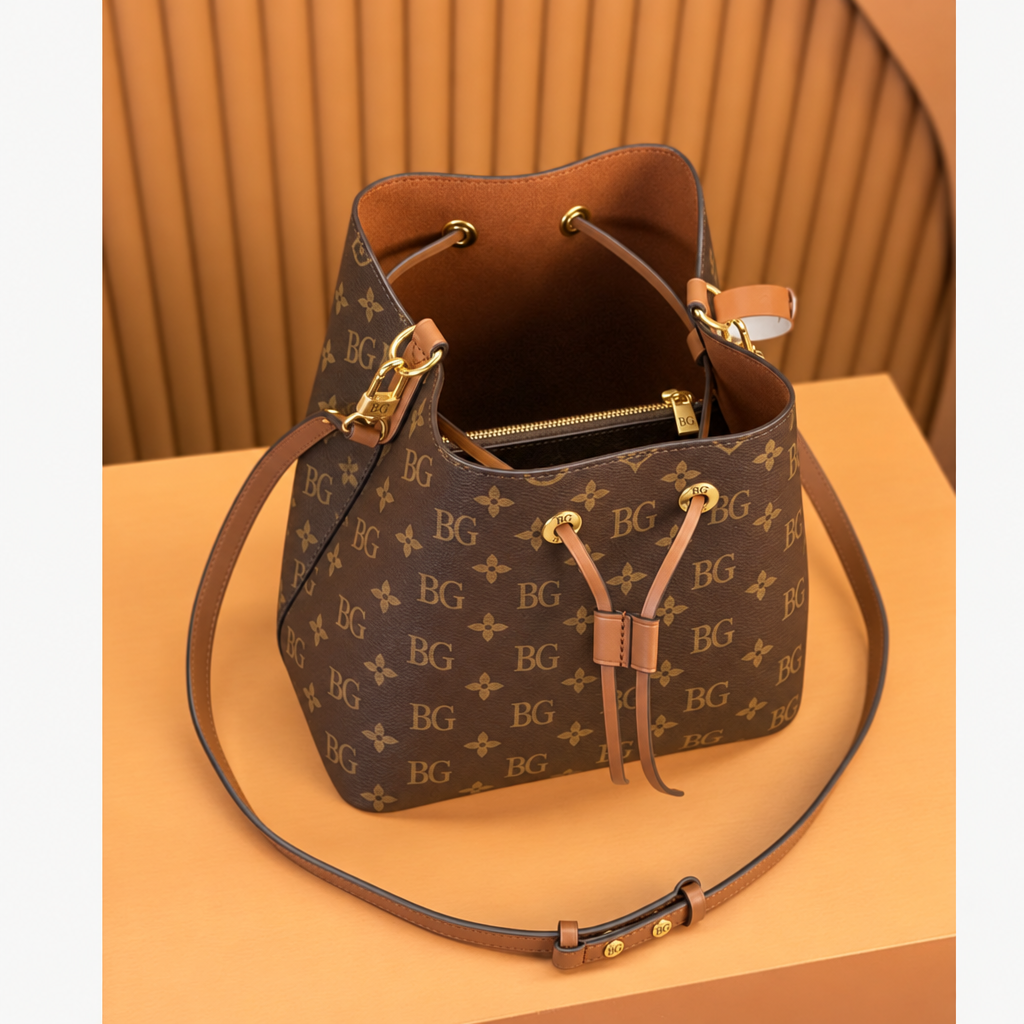 NéoNoé MM Monogram Bucket Bag – Caramel Brown