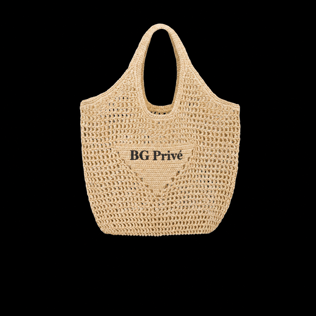 Raffia Tote Bag Natural Beige 1BG424