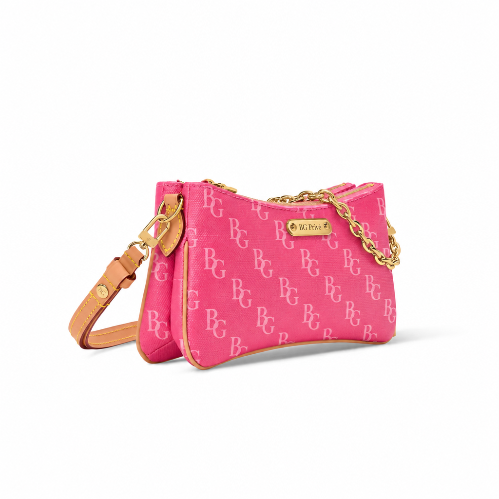 Pochette Liv in Monogram Origine Rose Ruban