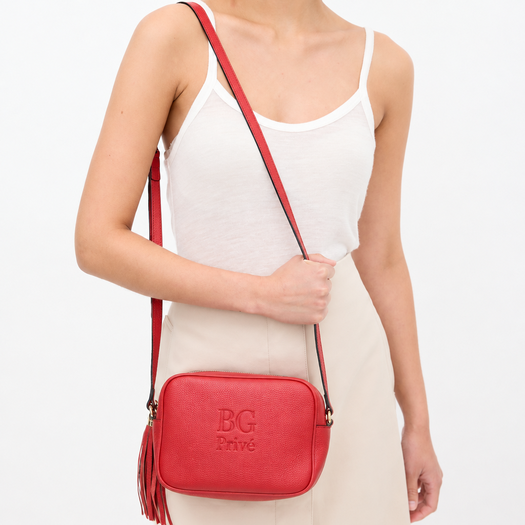 Soho Disco Small Red Leather Crossbody Bag
