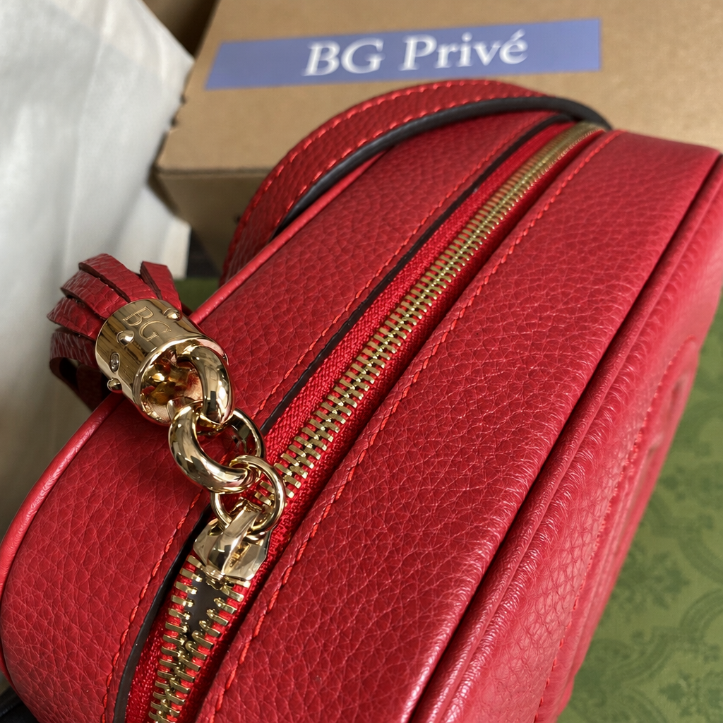 Soho Disco Small Red Leather Crossbody Bag