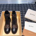 Wonderland Boots Flat Ranger in Cacao Monogram and Black