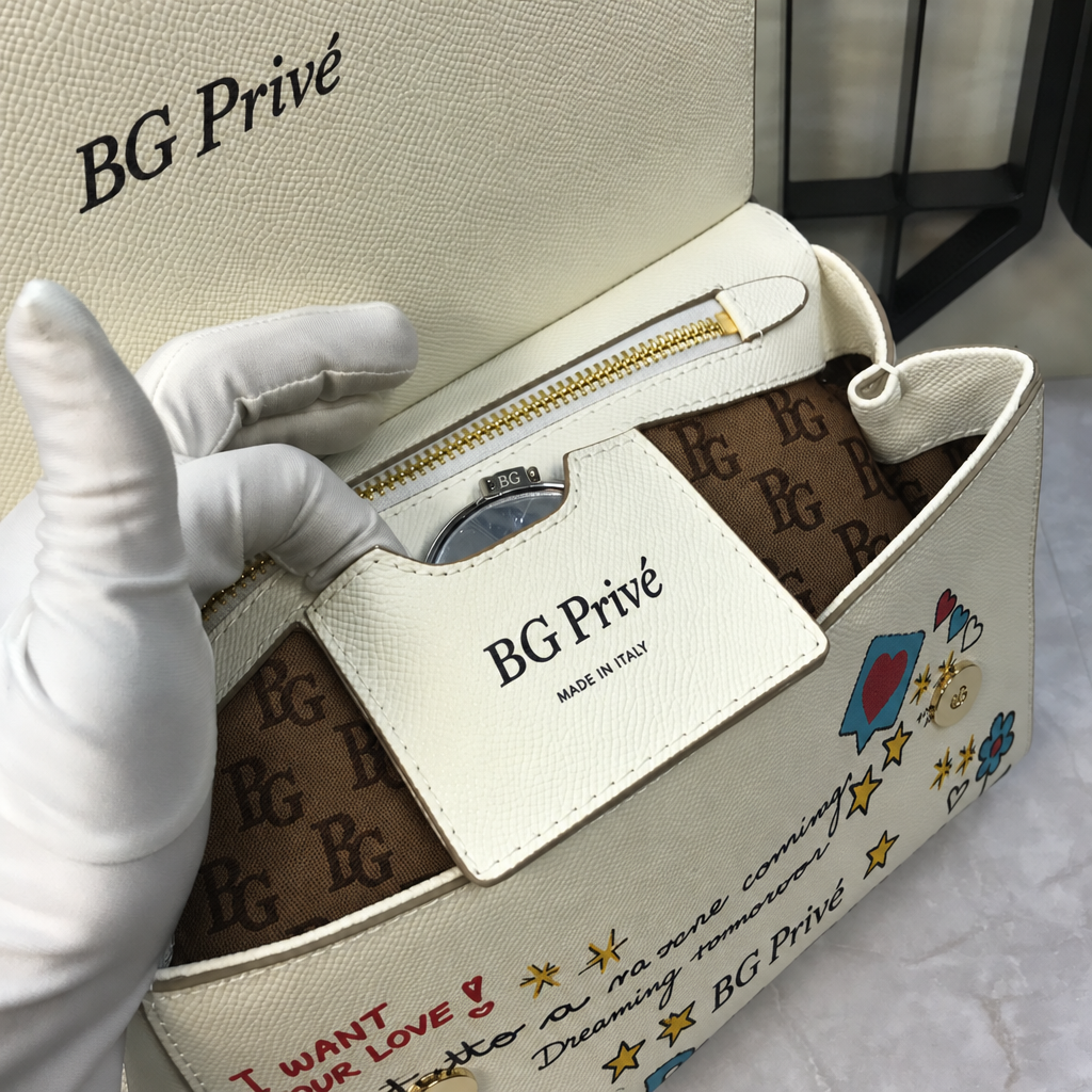 Dolce &amp; Gabbana Sicily Graffiti-Print Dauphine Leather Medium Bag