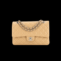 Classic Flap Medium 11.12 Handbag, Beige Silver Hardware