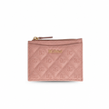Zipped Card Holder O-Card / Coin-Card Case in Light Dusty Pink