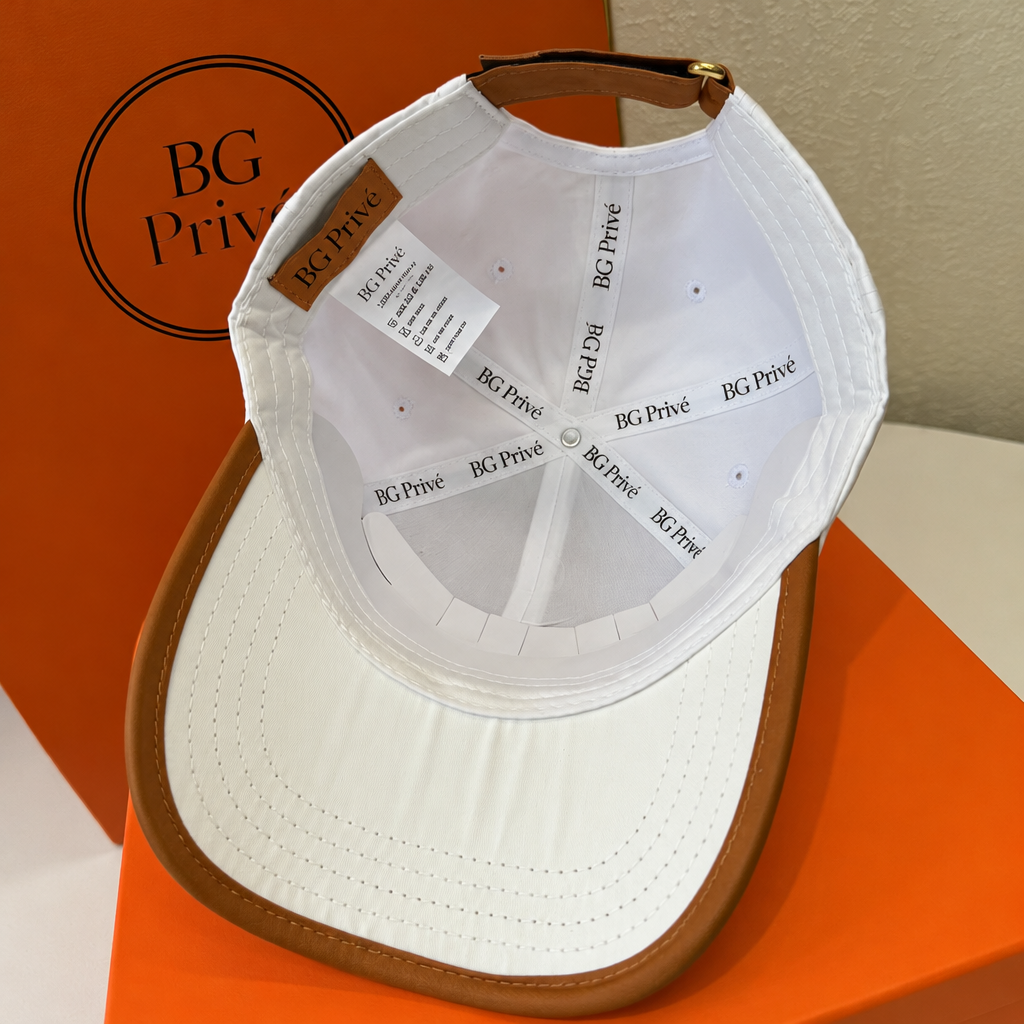 White and Honey Horse-Embroidered Baseball Cap