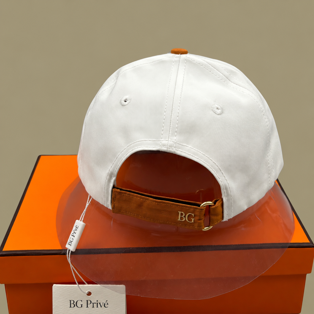White and Honey Horse-Embroidered Baseball Cap