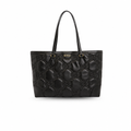 Matelassé Medium Tote Black – Quilted Leather